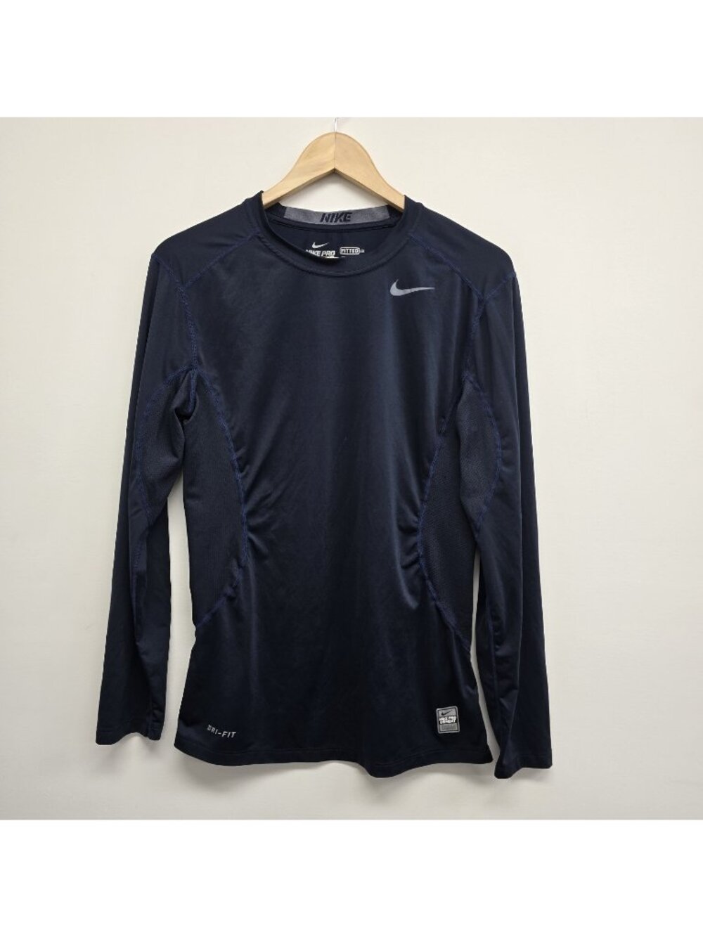 Nike Pro Combat DRI-FIT Fitted Long Sleeve Shirt Size S Performance Breathable